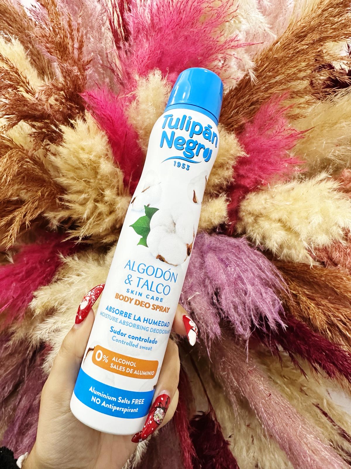 DESODORANTE SPRAY ALGODÓN Y TALCO - TULIPÁN NEGRO