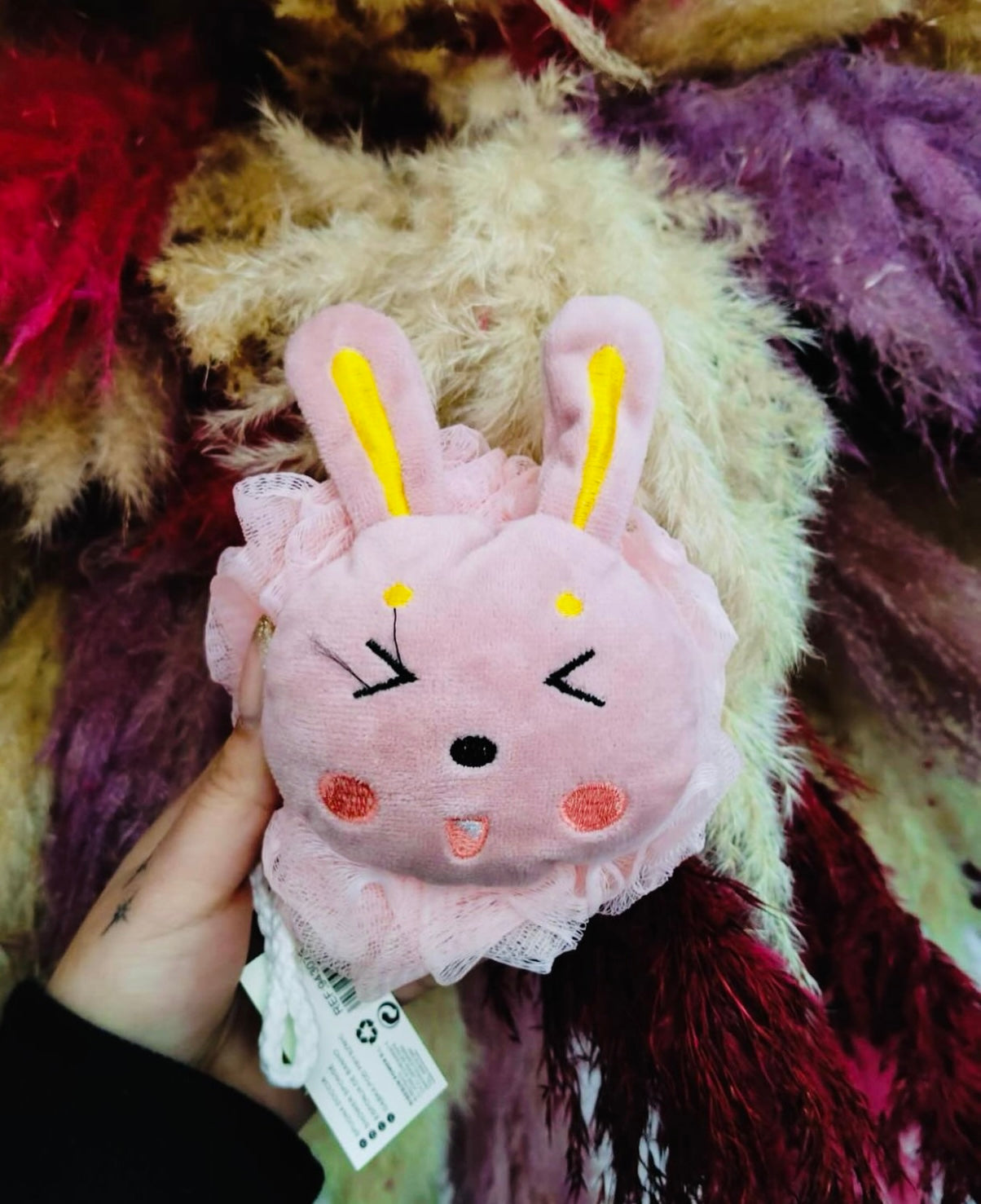 ESPONJA DE BAÑO ROSA