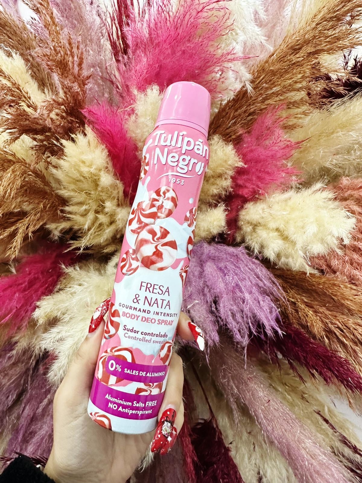 DESODORANTE SPRAY FRESA Y NATA - TULIPÁN NEGRO