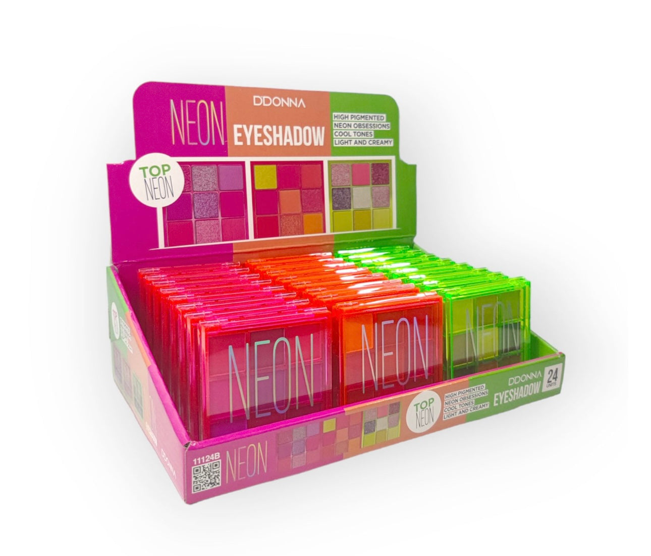 PALETA DE SOMBRAS NEÓN NARANJA - DDONNA