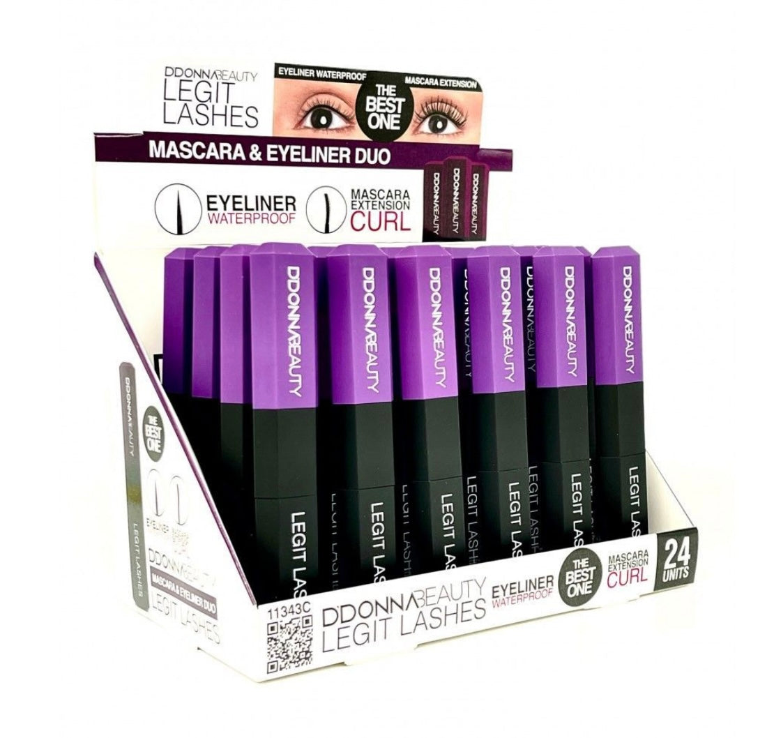 MÁSCARA DE PESTAÑAS Y EYELINER LEGIT LASHES - DDONNA