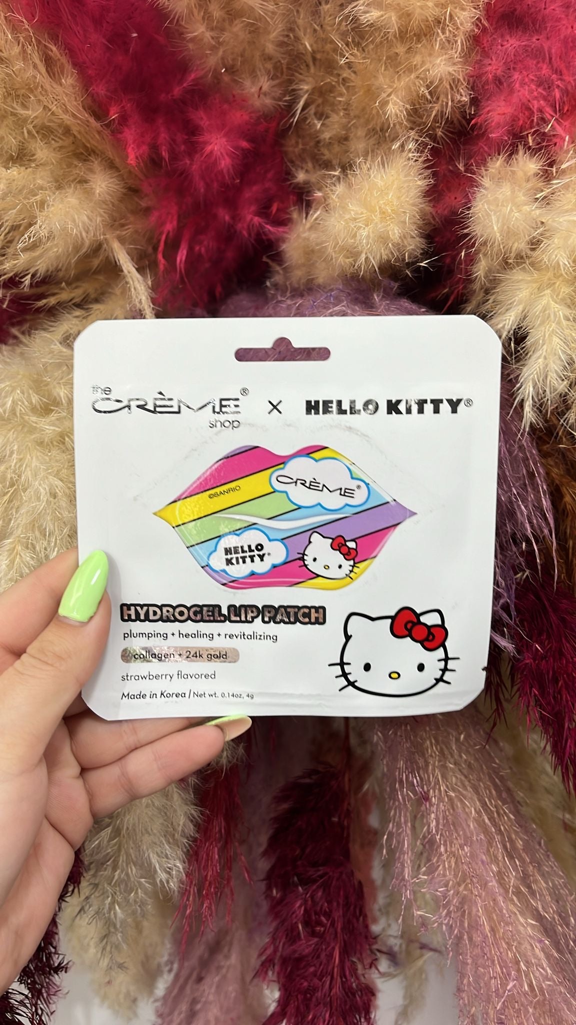 MASCARILLA DE HIDROGEL PARA LABIOS - HELLO KITTY ARCO IRIS