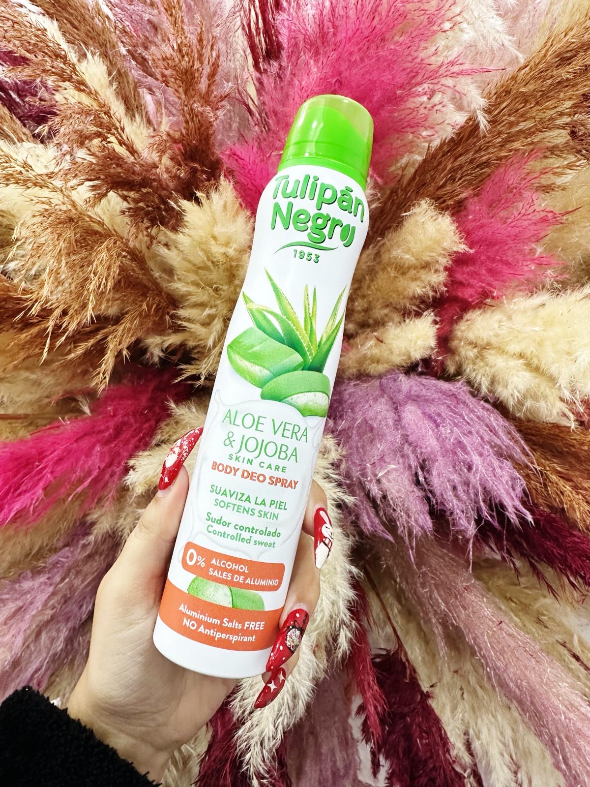 DESODORANTE SPRAY ALOE VERA Y JOJOBA - TULIPÁN NEGRO