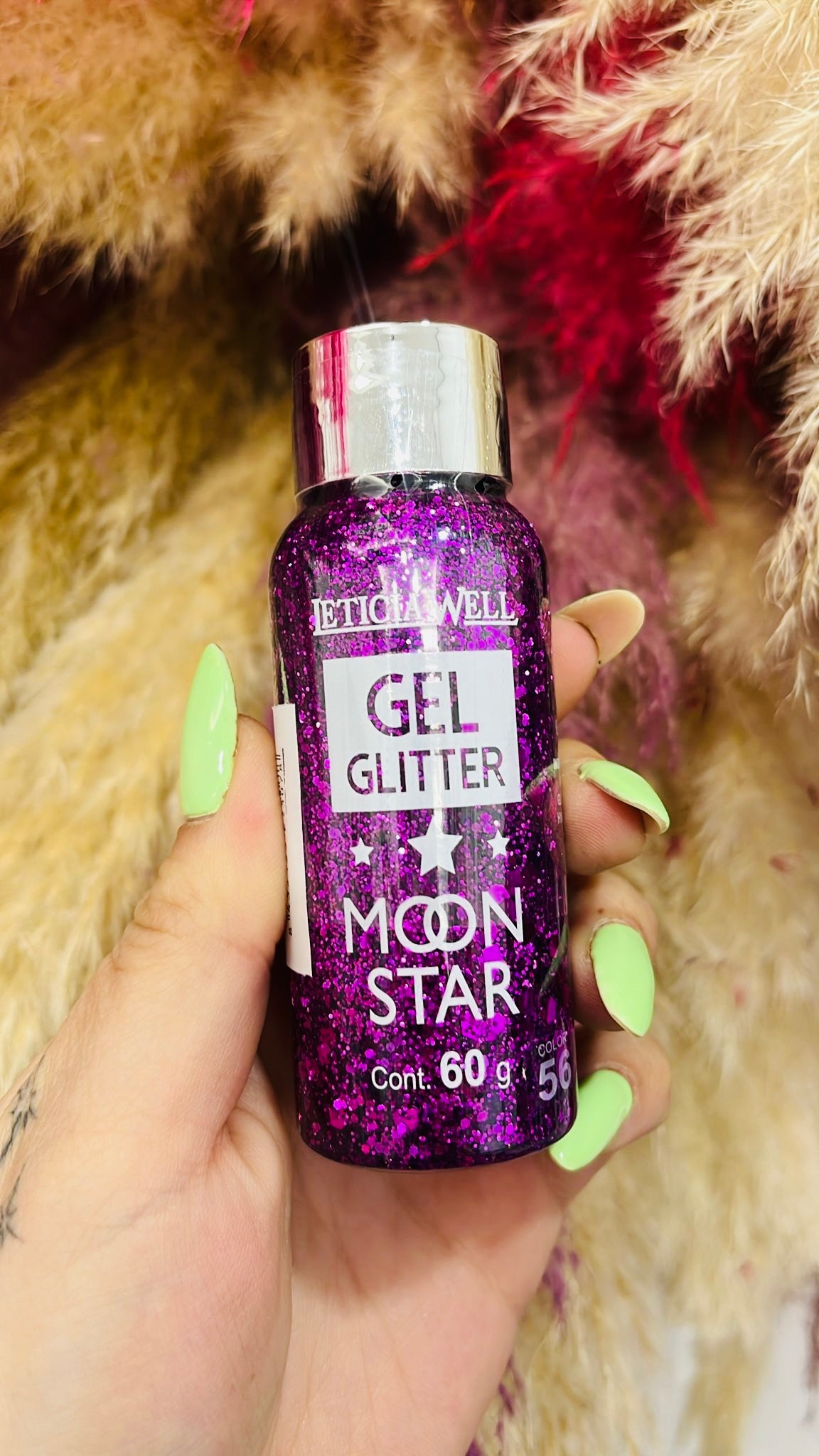 GEL GLITTER PARA CARA, CUERPO Y CABELLO