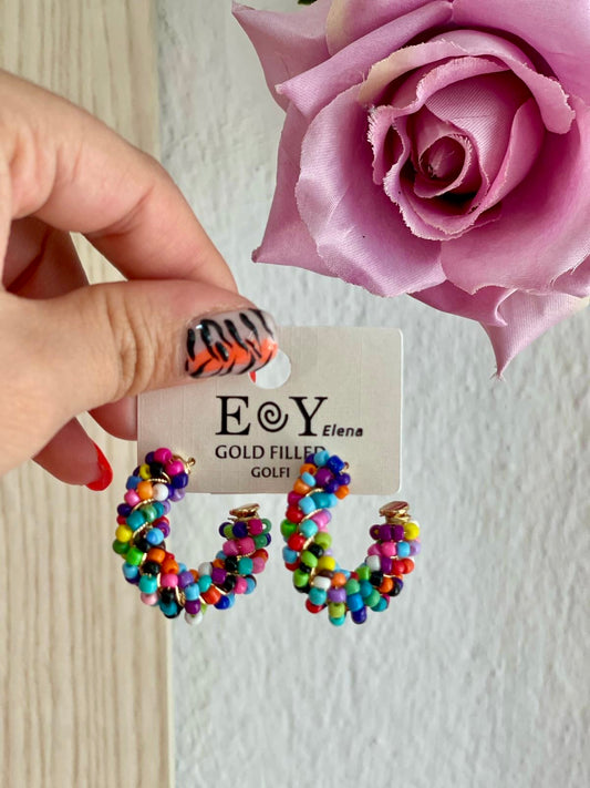 PENDIENTES ARO DE COLORES