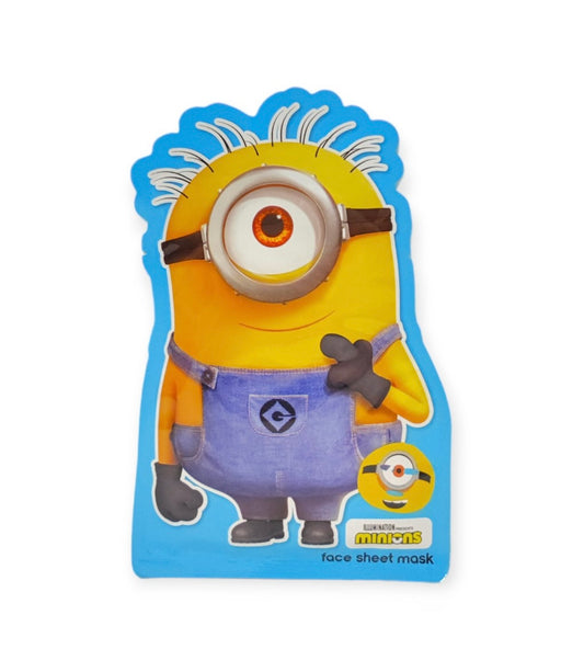 MASCARILLA FACIAL REFRESCANTE DE NARANJA - MINIONS AZUL