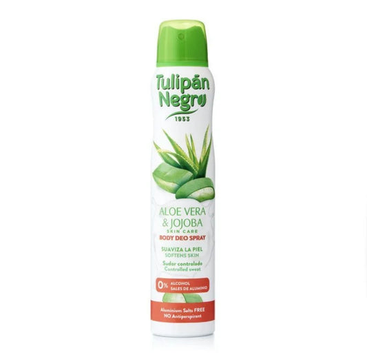 DESODORANTE SPRAY ALOE VERA Y JOJOBA - TULIPÁN NEGRO