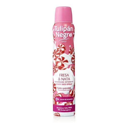 DESODORANTE SPRAY FRESA Y NATA - TULIPÁN NEGRO