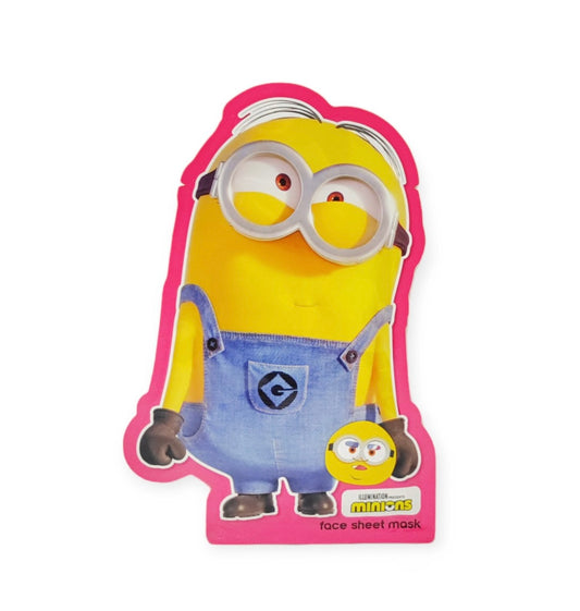 MASCARILLA FACIAL REFRESCANTE DE PEPINO - MINIONS ROSA